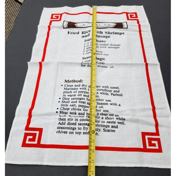 Recipe Tea Towel Fried Rice with Shrimp and Sausages Asian Chinese - Picture 5 of 6